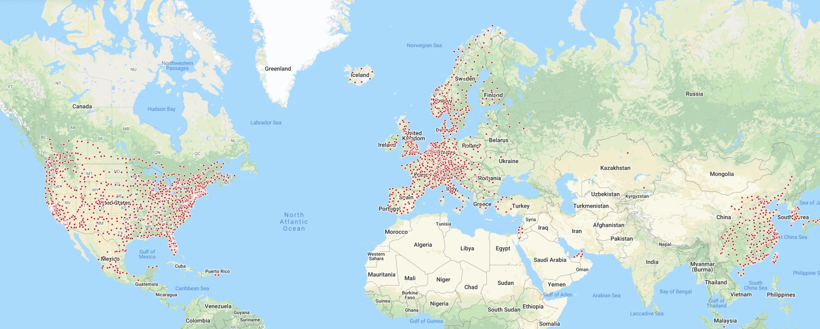 特斯拉发布新超级充电站地图 关键市场增加站点